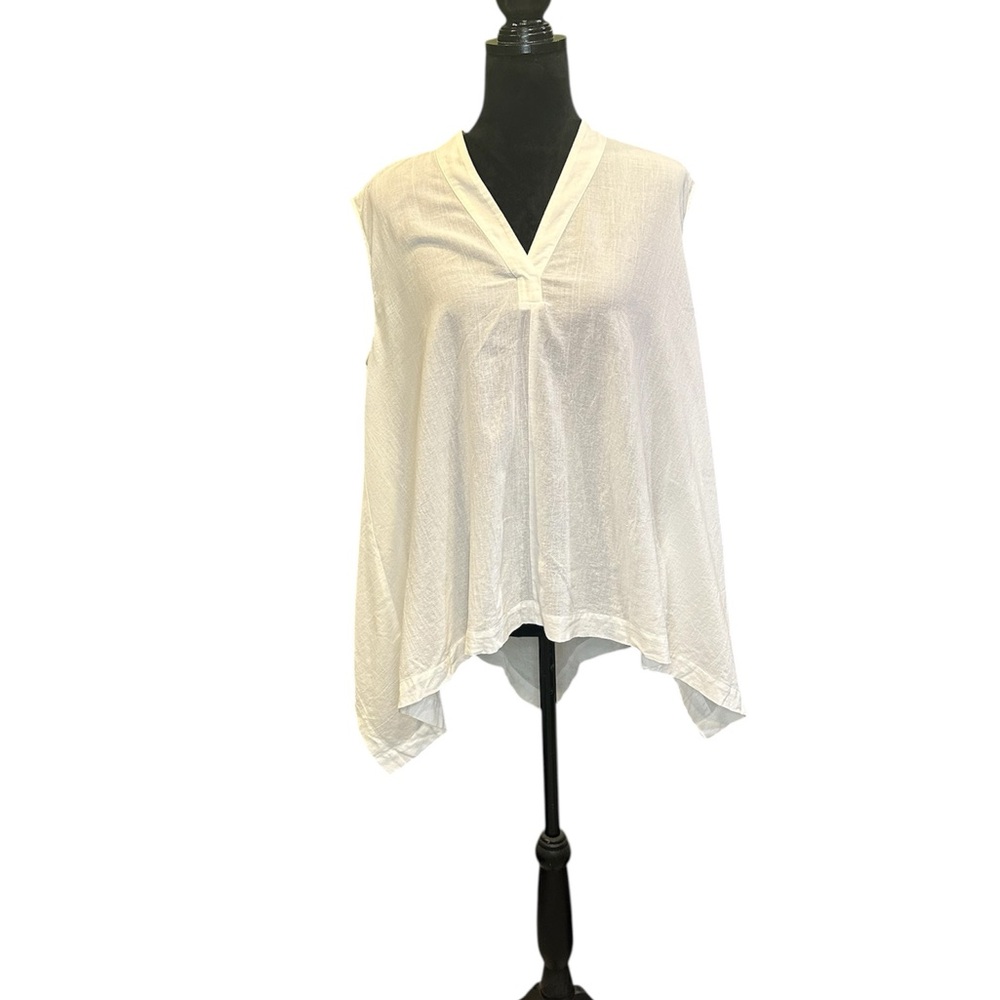 All Saints White V-Neck Blouse